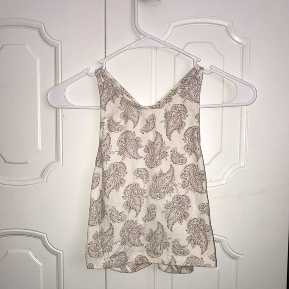 Charlotte Russe Tops - White & purple pasley tank top Charlotte Russe Tops - White & purple pasley tank top